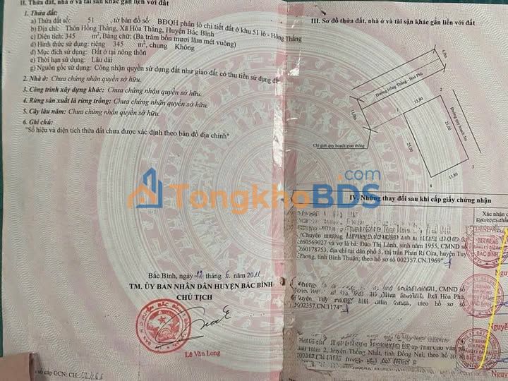 Bán Gấp Lô Góc 345m² Mặt Tiền DT706, Hòa Thắng - Sổ Hồng Sẵn Sàng