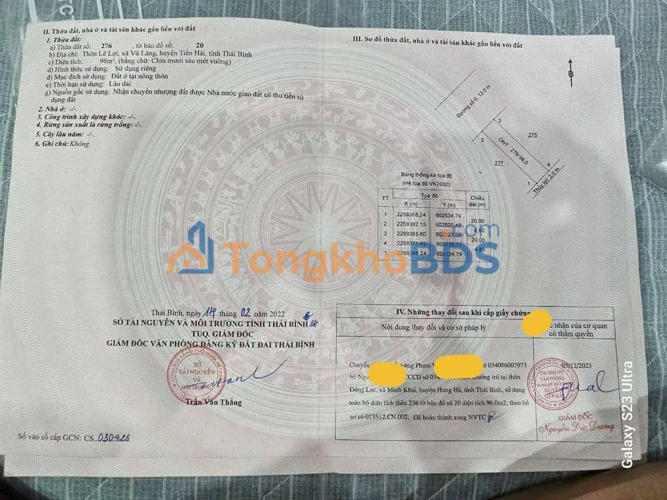 Bán Đất Tiền Hải 96m² - Mặt Đường Huyện, Vị Trí Vàng Đầu Tư