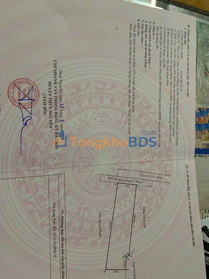 Đất Nền Thủy Nguyên - 103m² F0 Giá Tốt, Sổ Đỏ Rõ Ràng