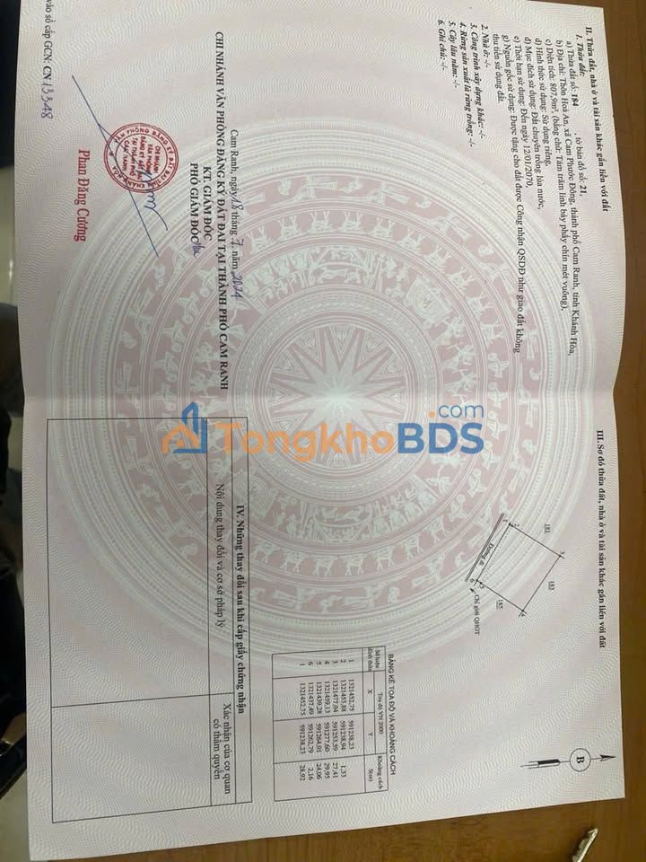 Bán Đất Nền Ba Ngòi Cam Ranh 841m² - Lô Vuông Vồng Vênh Giá Tốt