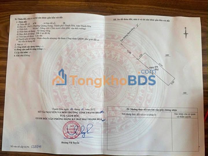 Nhà riêng Bạch Đằng Thanh Hóa 100m² 3 tỷ - Sẵn ở ngay