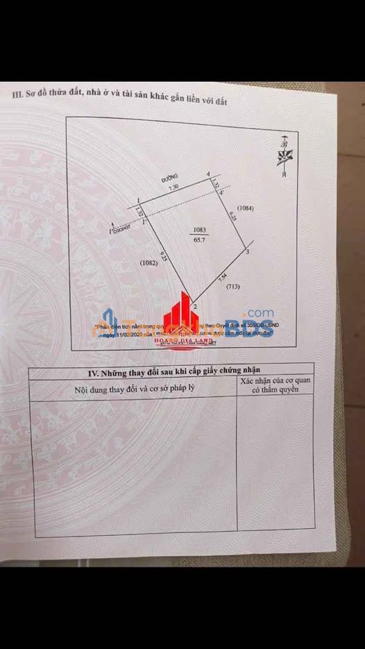 Bán đất Vinh Lộc 65.7m² mặt tiền rộng 7.3m, giá 1 tỷ - Sổ hồng sẵn