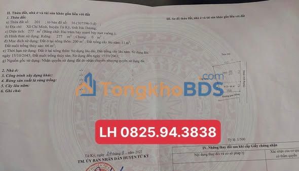 Đất Vực Trại, Hải Phòng: 277m² MT 19m, Chia 3 Lô, Giá 1.5 Tỷ