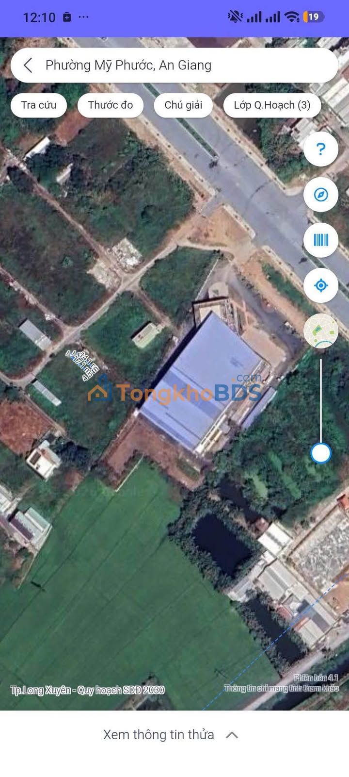 Đất nền An Giang: 72.3m² mặt tiền Lê Trọng Tấn, Mỹ Khánh - Giá 1 tỷ thương lượng