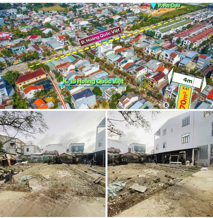 Bán Đất Nền 70m² Đường Hoàng Quốc Việt, Huế - Giá 2.2 Tỷ