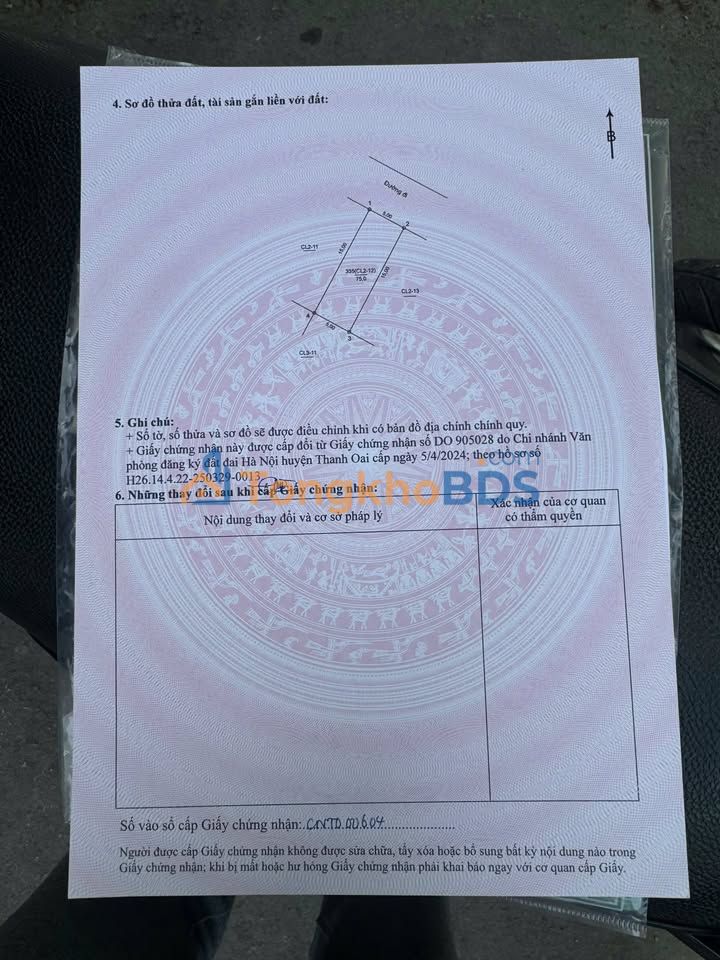 Bán đất đấu giá 75m² Tả Thanh Oai - Sát TL429, tiềm năng lớn