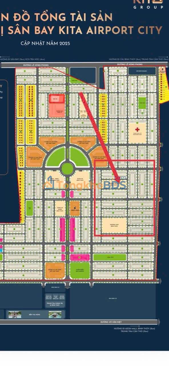 Đất Nền KITA AIRPORT CITY Cần Thơ - Sổ Hồng Sẵn, Giá Từ 1.8 Tỷ