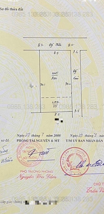 Đất Thổ Cư Lô Góc Xuân Thuỷ, Chương Mỹ - 255m² Giá Đầu Tư