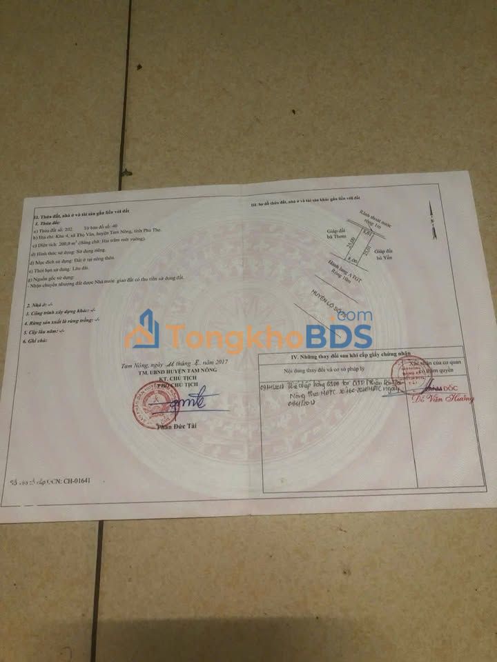 Đất Nền Mặt Tiền Huyện Lộ Tam Nông 200m² - Sổ Đỏ Full Thổ Cư