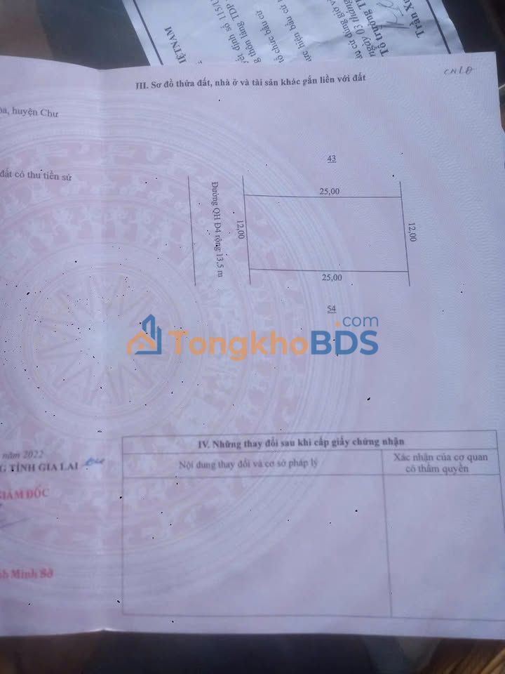 Bán Gấp Đất 300m² Full Thổ Cư, Thị Trấn Phú Hòa, Chư Păh - Giá 9XX Triệu