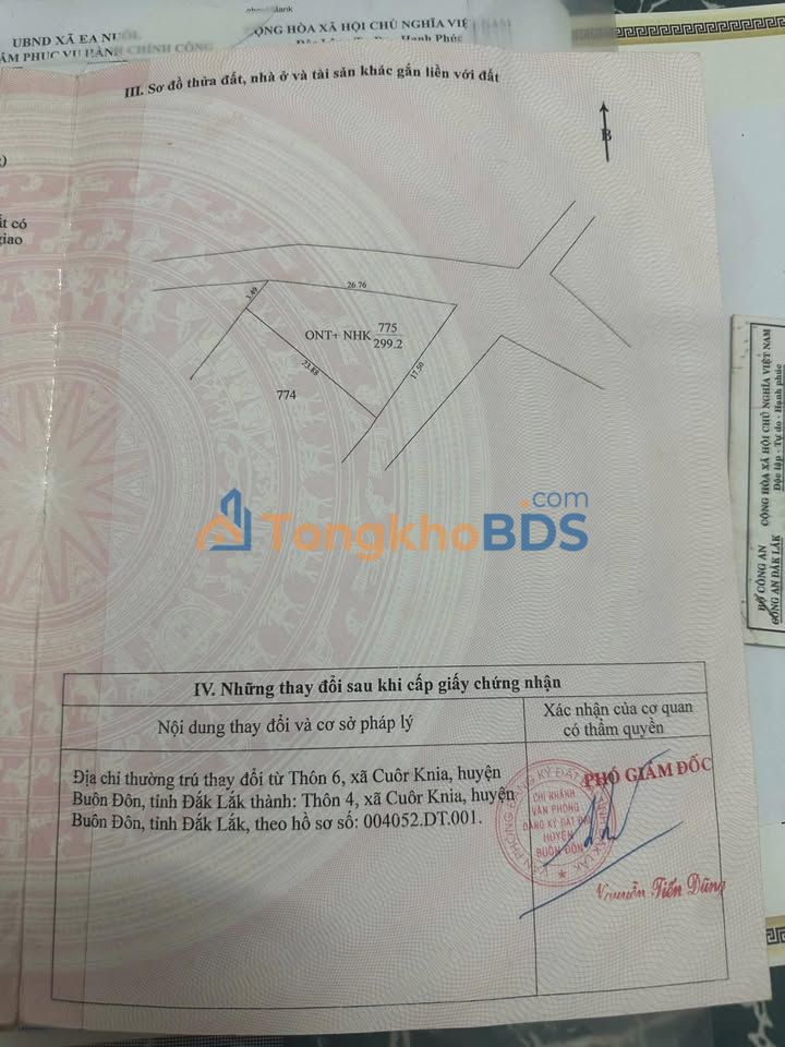 Bán gấp đất thổ cư 60m² tại Buôn Đôn, Đắk Lắk - Giá 360 triệu