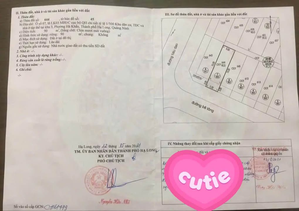 Bán Đất TĐC Đầm Sen, Hạ Long 90m² - Sổ Đỏ Chính Chủ, Hướng Nam