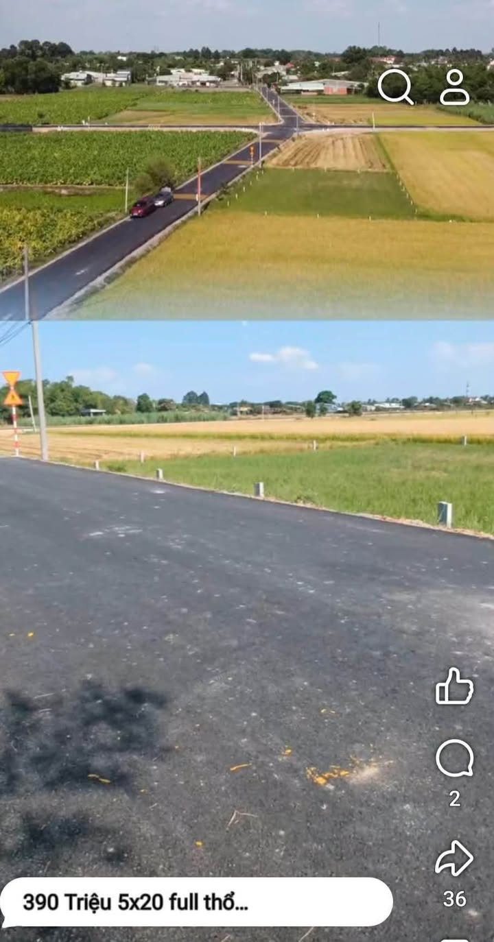 Đất Nền 100m² Bến Cầu, Tây Ninh - Giá 390 Triệu, Sổ Hồng Full Thổ