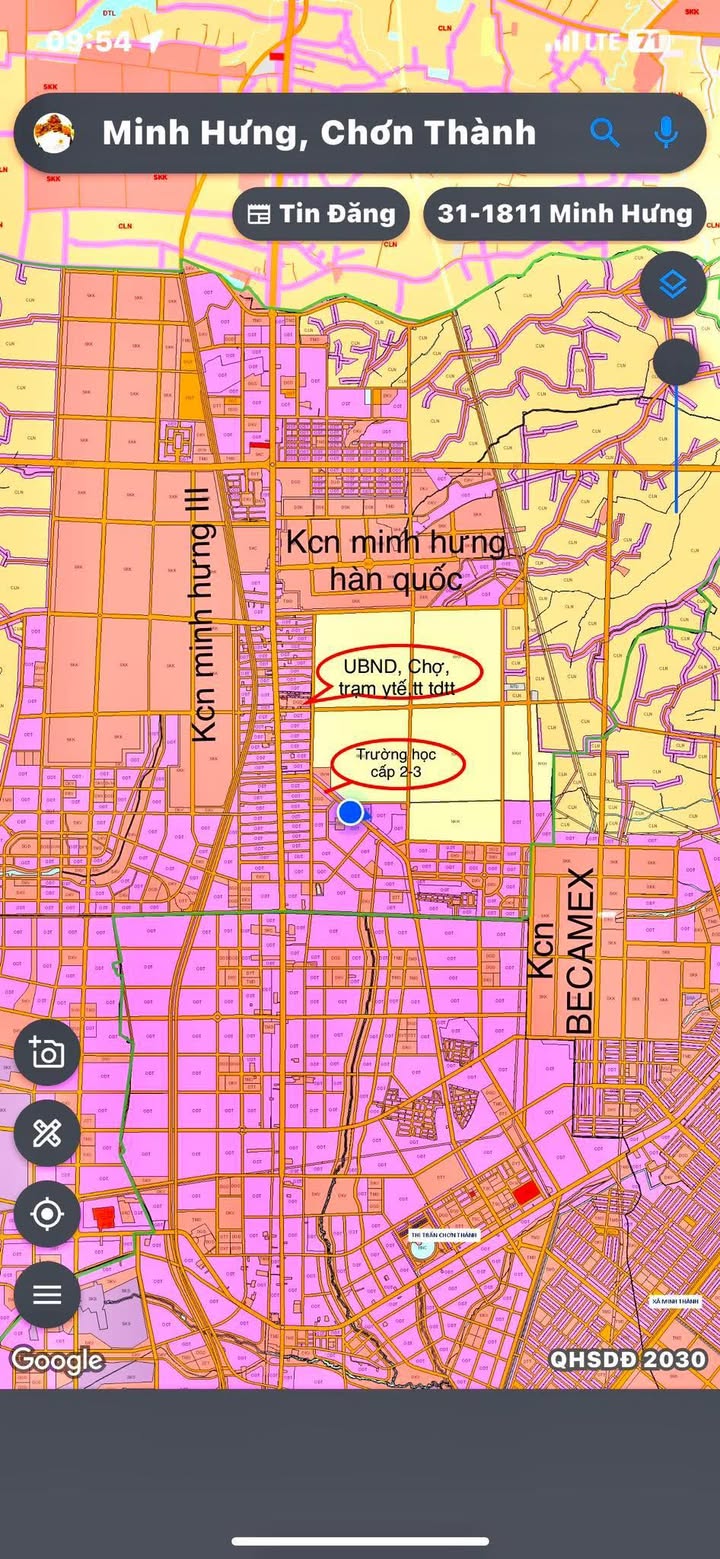 Đất nền Minh Hưng, Bình Phước 2220m² - Sổ hồng sẵn, giá chỉ 1 tỷ