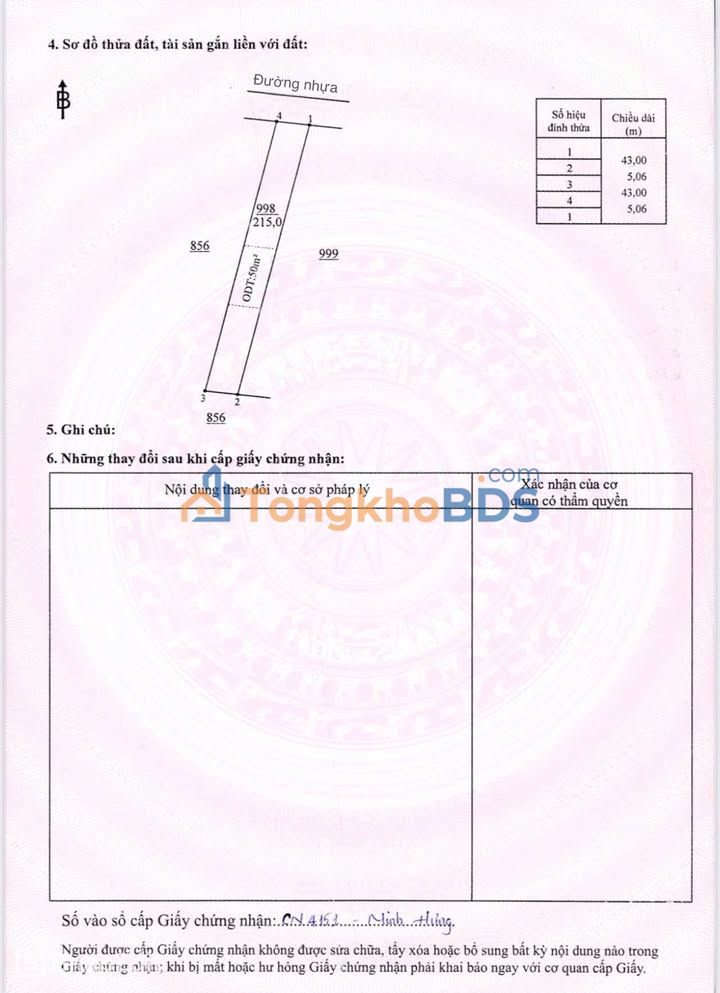 Đất Mặt Tiền Chơn Thành, Bình Phước - 215m² Sổ Sẵn, Giá 200 Triệu