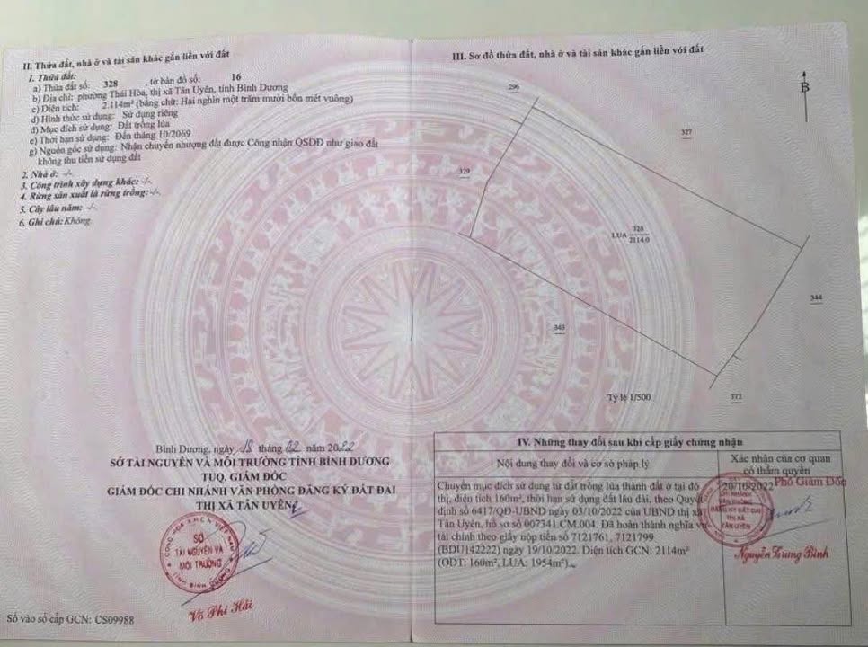 Đất Vàng Dĩ An 2114m² - Sổ Hồng Sẵn Sàng - Giá Cực Hời!