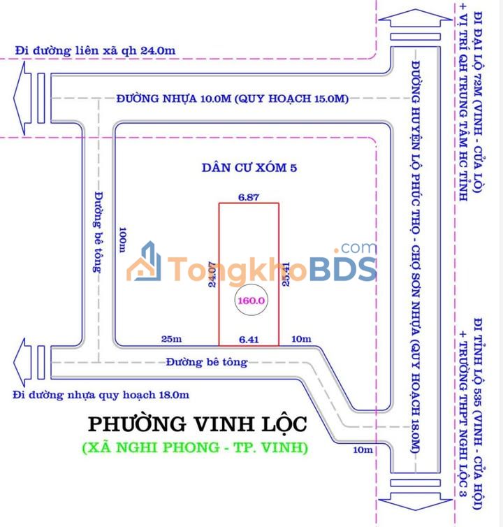 Đất Nền 160m² Phường Hưng Lộc, TP Vinh - Sổ Đỏ Rõ Ràng, Tiềm Năng Tăng Giá Cao