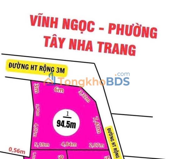 Đất Lô Góc 94.5m² Hẻm Lương Định Của, Diên Khánh - Sổ Hồng Thổ Cư