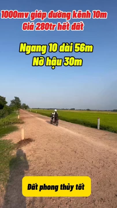 Đất Vườn 1000m² Bến Cầu, Tây Ninh – Giá 280 Triệu, Nở Hậu Đẹp