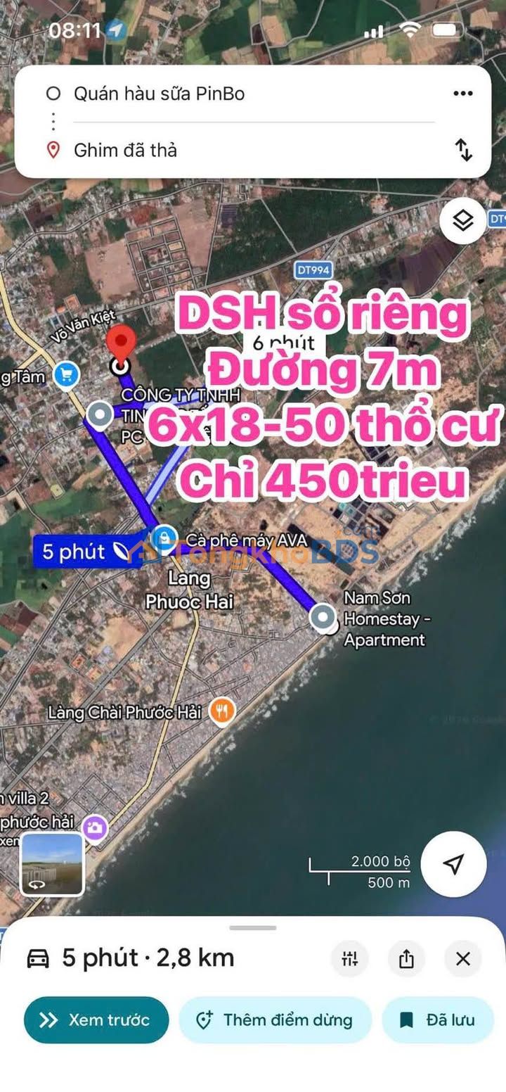 Đất Nền Phước Hội, Long Đất 114m² - Sổ Hồng Đồng Sở Hữu, Gần Biển