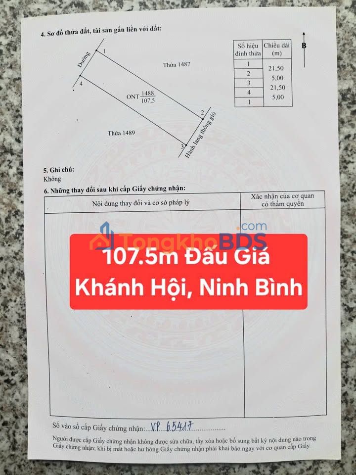 Đất Đấu Giá Khánh Hội, Ninh Bình - 107.5m² Sẵn Sàng Xây Nhà, Đầu Tư Sinh Lời