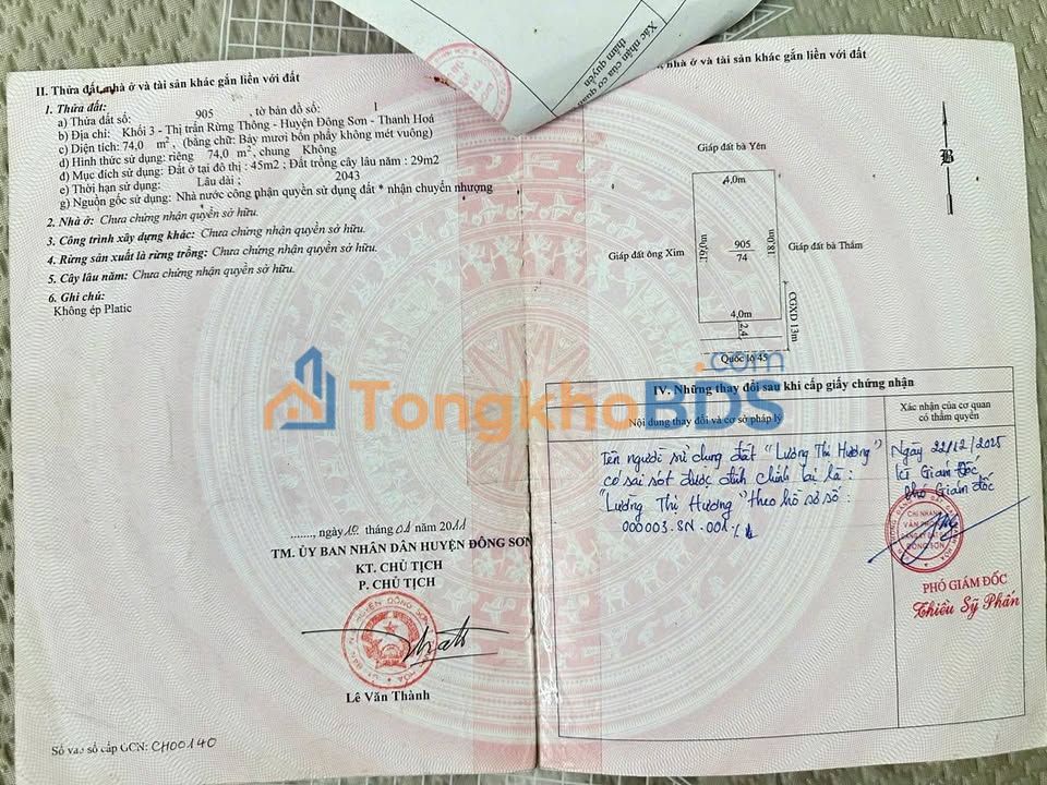 Nhà Phường Đông Thịnh, Thanh Hóa - 74m² Kinh Doanh VIP, Hướng Nam, Giá 2.2 Tỷ