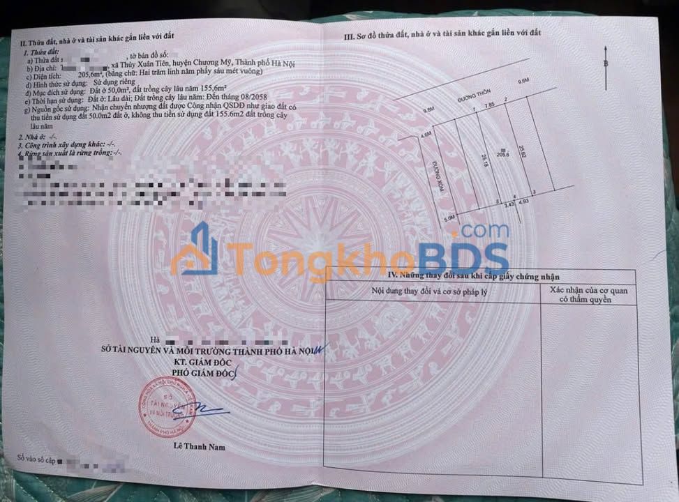 Đất Kinh Doanh 205.6m² Thủy Xuân Tiên, Chương Mỹ - Sổ Đỏ 100% Thổ Cư, Giá 4 Tỷ