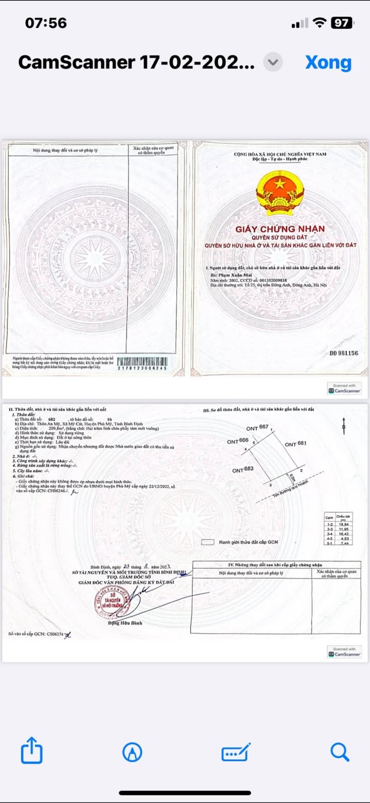 Bán Gấp Đất Nền Phù Mỹ, Bình Định 209.8m² - Giá Thỏa Thuận