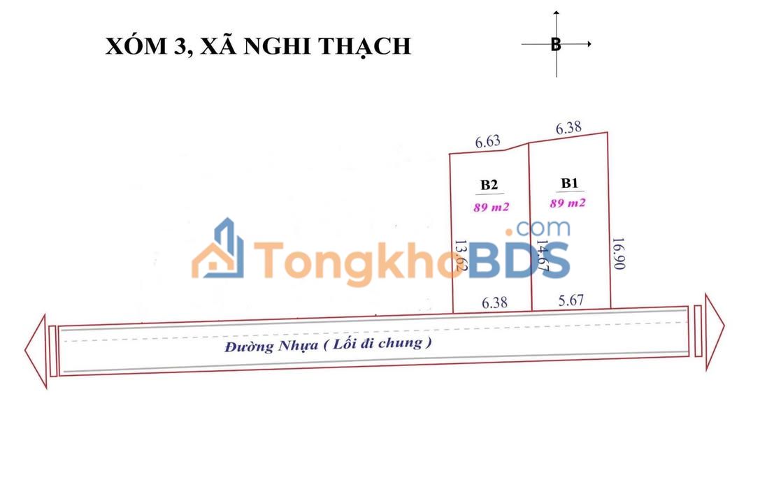 Đất nền Nghi Thạch 89m² - Sổ hồng sẵn, giá chỉ 1 tỷ!