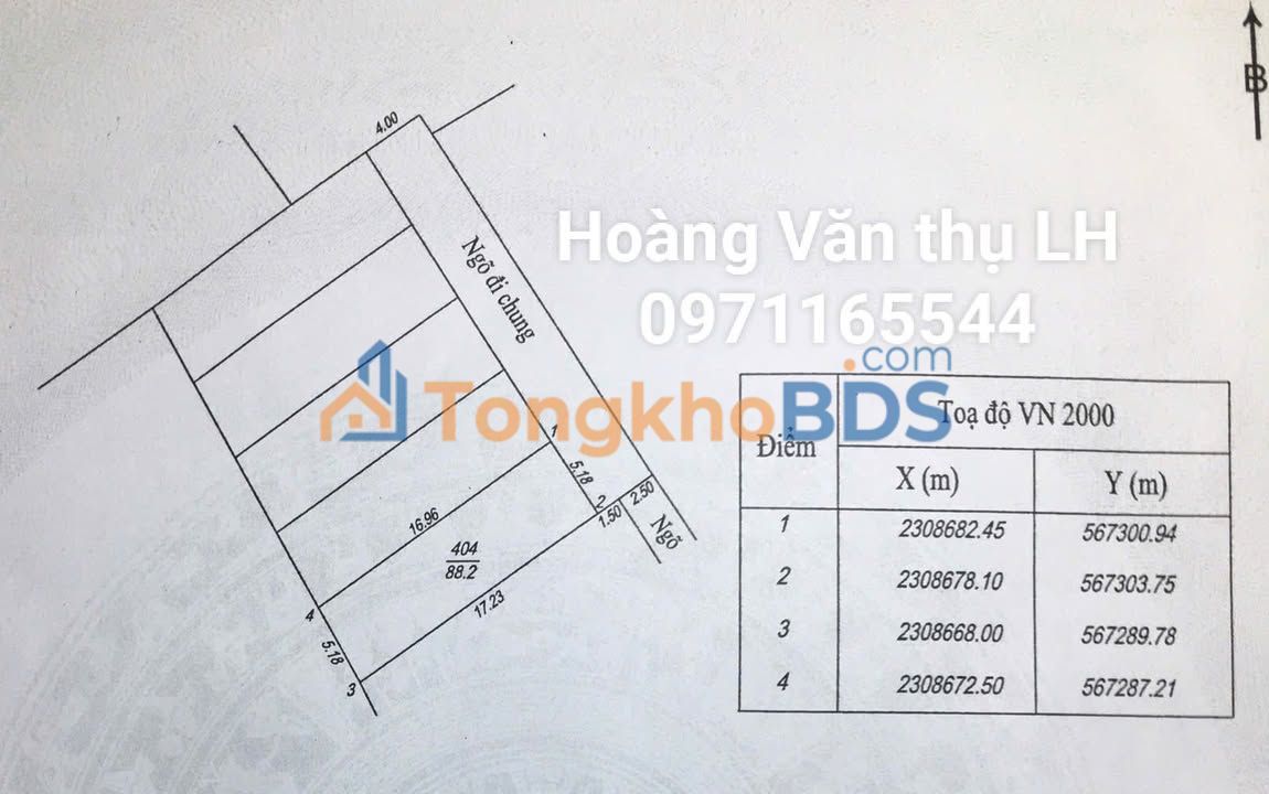 Đất nền Hoàng Văn Thụ, Chương Mỹ 88m² - Giá đầu tư f0