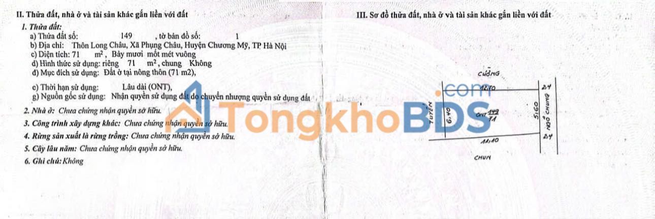 Đất Nền Chương Mỹ 71m² - Chỉ 3 Tỷ, Sổ Đỏ Sẵn Sàng