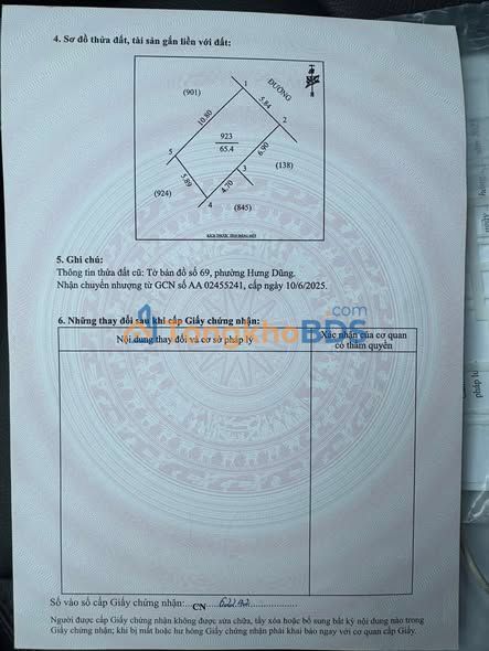 Đất Nền Hưng Dũng Cũ 65.4m² - Mặt Tiền Rộng, Hướng Đông Bắc, Giá 1.7 Tỷ