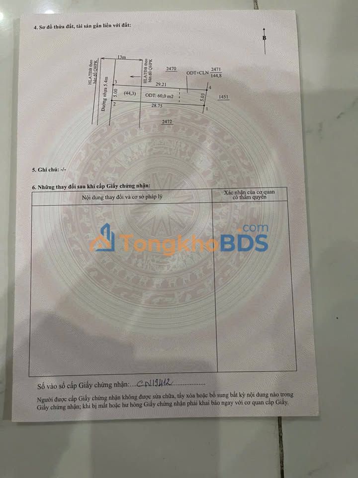 Bán Đất Mặt Tiền Đường 6m Phường Phú Hòa, TDM - 145m² Giá 1.55 Tỷ