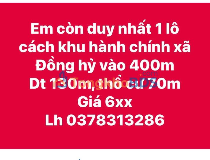 Đất nền Đồng Hỷ, Thái Nguyên 130m² - Gần Khu Hành Chính Xã