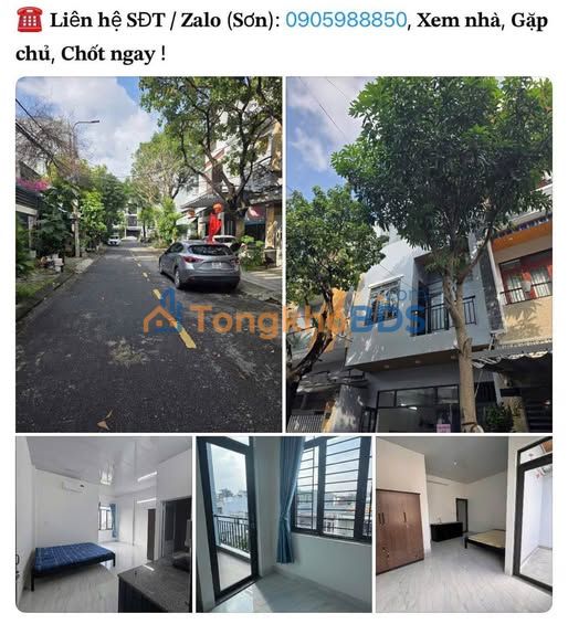 Nhà 4 tầng MT Hưng Hoá, Hải Châu (75m²) - Dòng tiền 45tr/tháng