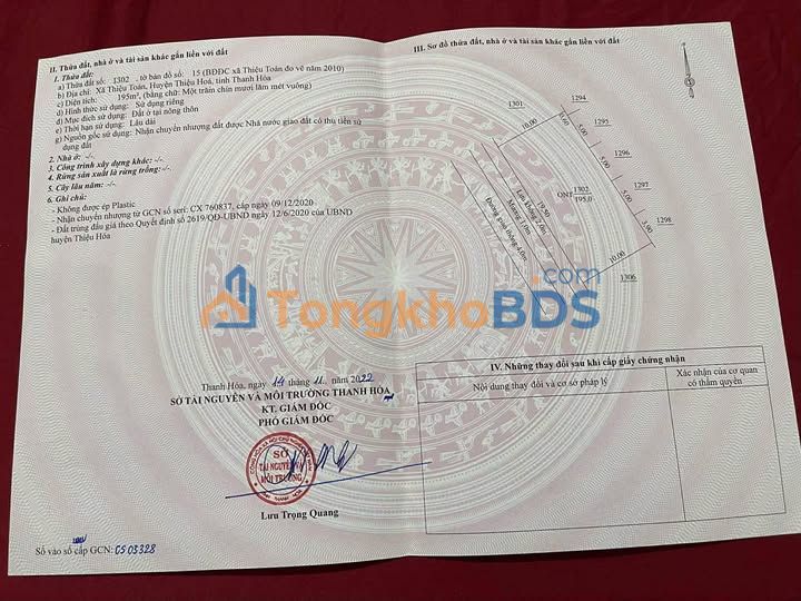 Đất nền Thiệu Toán Thanh Hóa 195m² 7xxtr - Đường to ô tô