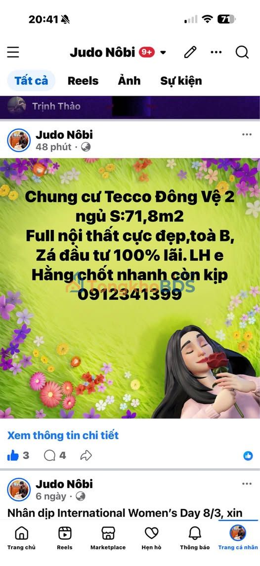 Chung cư Tecco Đông Vệ 71.8m² - Căn hộ 2PN full nội thất, giá đầu tư