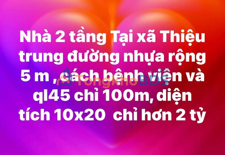 Bán Nhà 2 Tầng Xã Thiệu Trung, Thanh Hóa - 200m², Giá 2 Tỷ