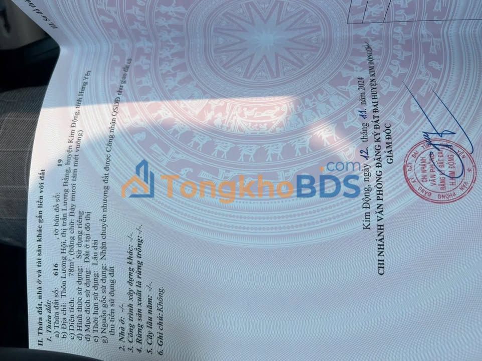 Đất nền Lương Hội, Hưng Yên 78m² - Sổ đỏ sẵn sàng, gần chợ & trường học