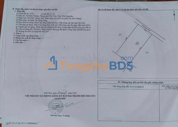 Đất nền Phúc Thuận Phổ Yên 600m² 1 tỷ - Sổ đỏ chính chủ