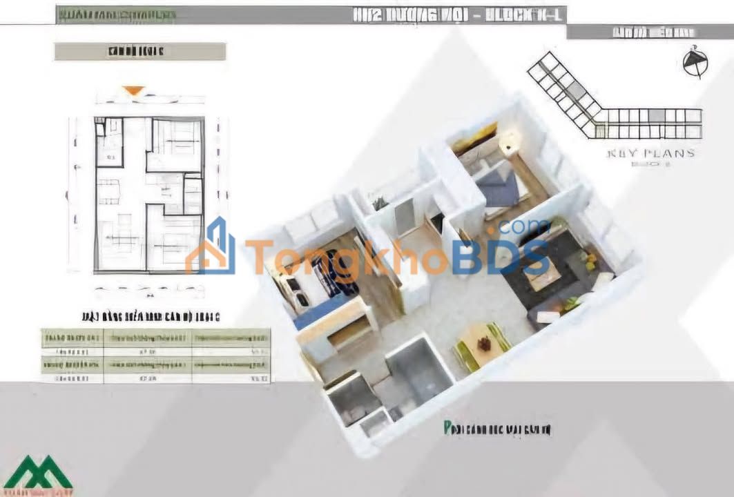 Căn Góc 2PN 48m² Xuân Mai Complex, Hà Đông - Full Nội Thất Cao Cấp