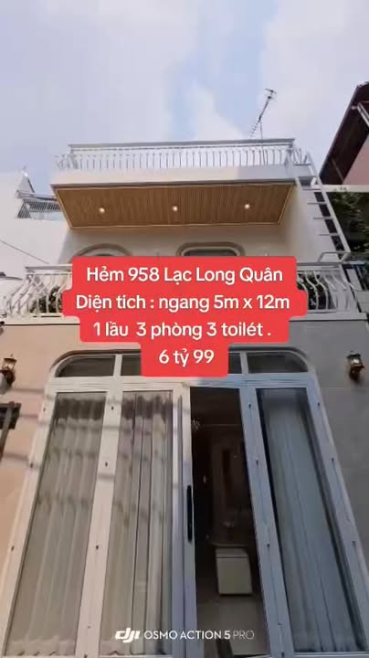 Nhà 60m² Lạc Long Quân, Tân Bình - 3PN, Hẻm Xe Hơi, 6.99 Tỷ