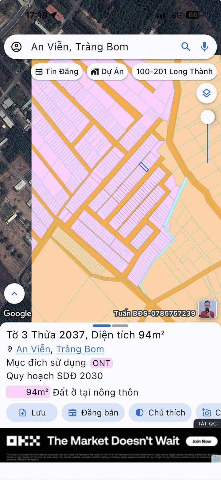 Bán Đất Trảng Bom, Đồng Nai 95m² - Giá 720 Triệu, Sổ Hồng Rõ Ràng