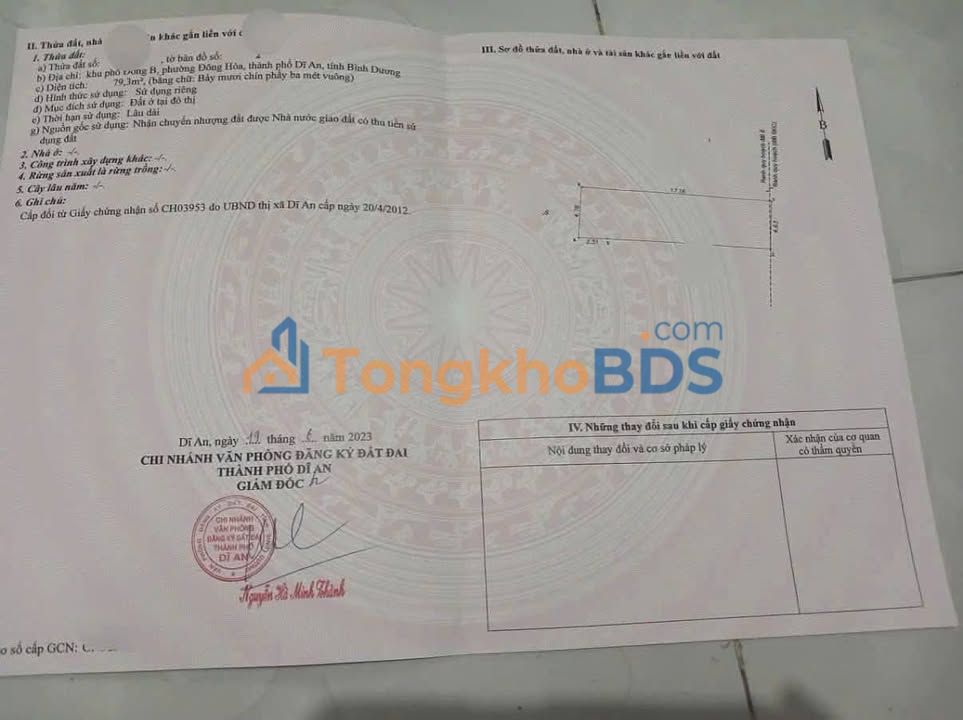 Nhà Sổ Riêng 80m² Phường Đông Hòa, Dĩ An - Giá 2.25 Tỷ