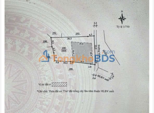 Đất Vườn Nghỉ Dưỡng 1800m² Giáp Suối, Đại Lào - Giá 2 Tỷ