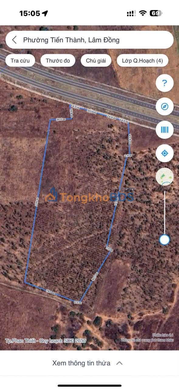 Bán Đất Mặt Tiền Đường Hàm Kiệm Tiến Thành, Phan Thiết - 30.000m²