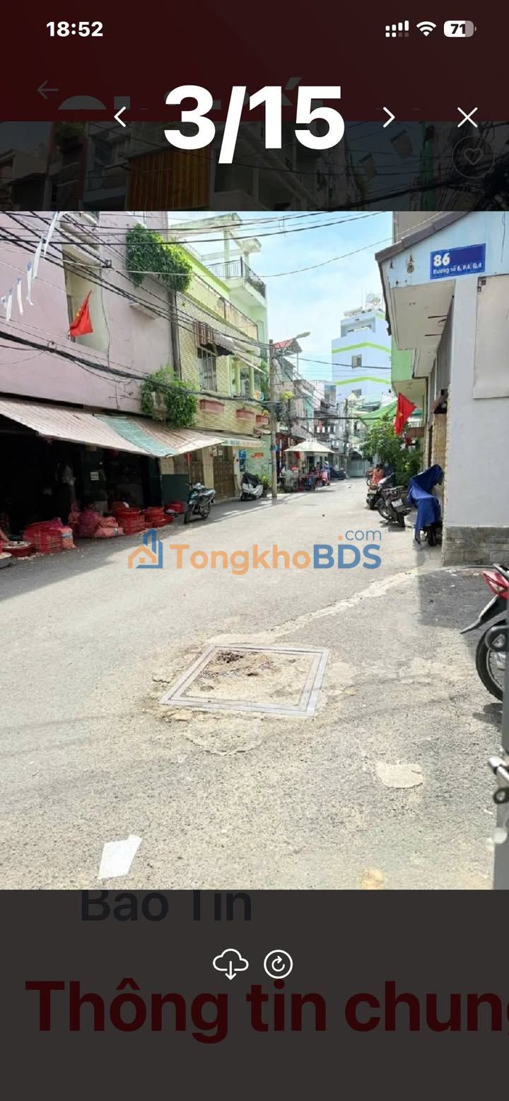 Nhà 1 Trệt 2 Lầu Đường Vĩnh Hội, Quận 4 - 6 Tỷ, Xe Tải Tới Nhà