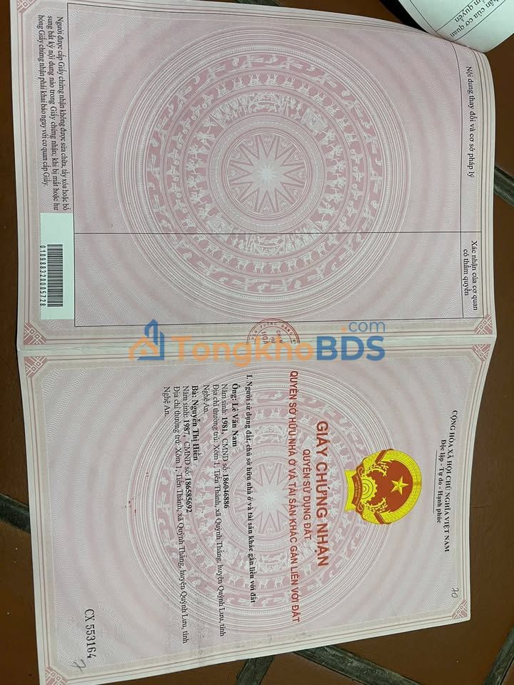 Bán đất thổ cư 60m² tại Hoài Đức - Sổ đỏ sẵn sàng, giá tốt 5.52 tỷ