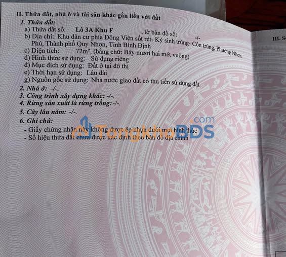 Đất 2 Mặt Tiền Quy Nhơn Bắc 72m² - Sổ Đỏ Sẵn Sàng Giao Dịch