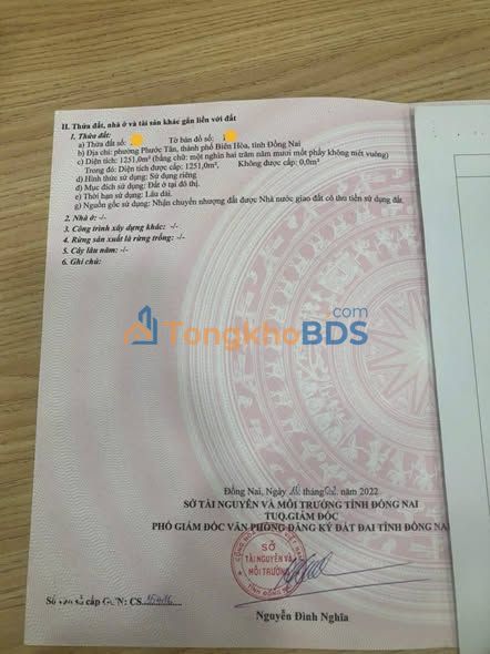 Bán đất 1251m² full thổ cư tại KĐT Sân Golf Long Thành, Biên Hòa - 19.73 tỷ